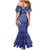 Africa Tribal Traditional Pattern Mermaid Dress Purple Motif - Wonder Print Shop