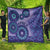 Africa Tribal Traditional Pattern Quilt Purple Motif