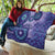 Africa Tribal Traditional Pattern Quilt Purple Motif