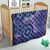 Africa Tribal Traditional Pattern Quilt Purple Motif