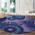 Africa Tribal Traditional Pattern Round Carpet Purple Motif