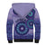 Africa Tribal Traditional Pattern Sherpa Hoodie Purple Motif - Wonder Print Shop