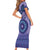 Africa Tribal Traditional Pattern Short Sleeve Bodycon Dress Purple Motif - Wonder Print Shop