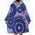 Africa Tribal Traditional Pattern Wearable Blanket Hoodie Purple Motif - Wonder Print Shop