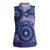 Africa Tribal Traditional Pattern Women Sleeveless Polo Shirt Purple Motif - Wonder Print Shop