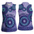 Africa Tribal Traditional Pattern Women Sleeveless Polo Shirt Purple Motif - Wonder Print Shop