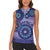 Africa Tribal Traditional Pattern Women Sleeveless Polo Shirt Purple Motif - Wonder Print Shop