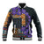 Africa Violets Flowers Baseball Jacket Mix Native Tribal Pattern LT9 - Wonder Print Shop