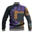 Africa Violets Flowers Baseball Jacket Mix Native Tribal Pattern LT9 - Wonder Print Shop