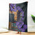 Africa Violets Flowers Blanket Mix Native Tribal Pattern