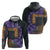 Africa Violets Flowers Hoodie Mix Native Tribal Pattern - Wonder Print Shop