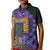 Africa Violets Flowers Kid Polo Shirt Mix Native Tribal Pattern - Wonder Print Shop