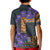 Africa Violets Flowers Kid Polo Shirt Mix Native Tribal Pattern - Wonder Print Shop