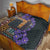 Africa Violets Flowers Quilt Mix Native Tribal Pattern