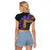 Africa Violets Flowers Raglan Cropped T Shirt Mix Native Tribal Pattern