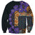 Africa Violets Flowers Sweatshirt Mix Native Tribal Pattern - Wonder Print Shop