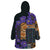 Africa Violets Flowers Wearable Blanket Hoodie Mix Native Tribal Pattern - Wonder Print Shop