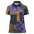 Africa Violets Flowers Women Polo Shirt Mix Native Tribal Pattern - Wonder Print Shop