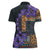 Africa Violets Flowers Women Polo Shirt Mix Native Tribal Pattern - Wonder Print Shop