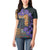 Africa Violets Flowers Women Polo Shirt Mix Native Tribal Pattern - Wonder Print Shop