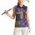 Africa Violets Flowers Women Sleeveless Polo Shirt Mix Native Tribal Pattern - Wonder Print Shop