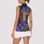 Africa Violets Flowers Women Sleeveless Polo Shirt Mix Native Tribal Pattern - Wonder Print Shop