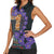 Africa Violets Flowers Women Sleeveless Polo Shirt Mix Native Tribal Pattern - Wonder Print Shop