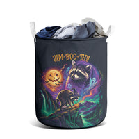 Halloween Raccoon Spooky Jim-BOO-Thy Witch Laundry Basket