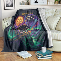 Halloween Raccoon Spooky Jim-BOO-Thy Witch Blanket