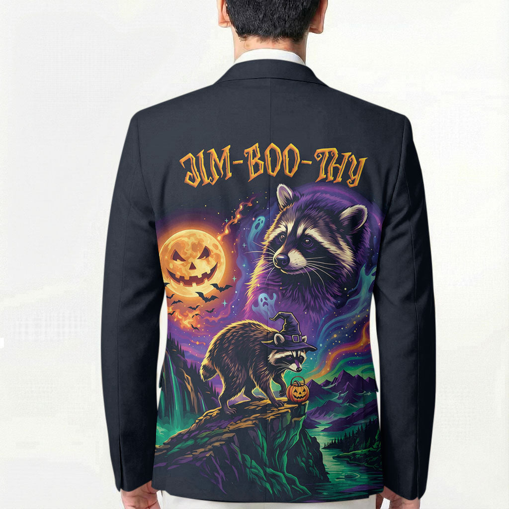 Halloween Raccoon Spooky Jim-BOO-Thy Witch Blazer