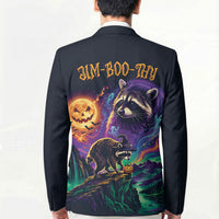 Halloween Raccoon Spooky Jim-BOO-Thy Witch Blazer