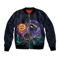 Halloween Raccoon Spooky Jim-BOO-Thy Witch Bomber Jacket