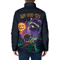 Halloween Raccoon Spooky Jim-BOO-Thy Witch Padded Jacket