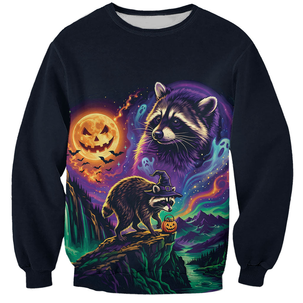 Halloween Raccoon Spooky Jim-BOO-Thy Witch Sweatshirt