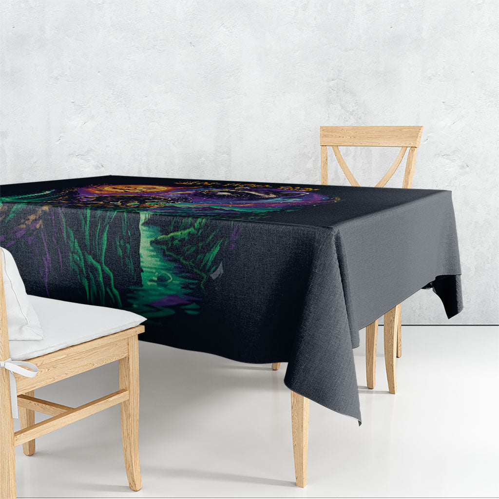Halloween Raccoon Spooky Jim-BOO-Thy Witch Tablecloth