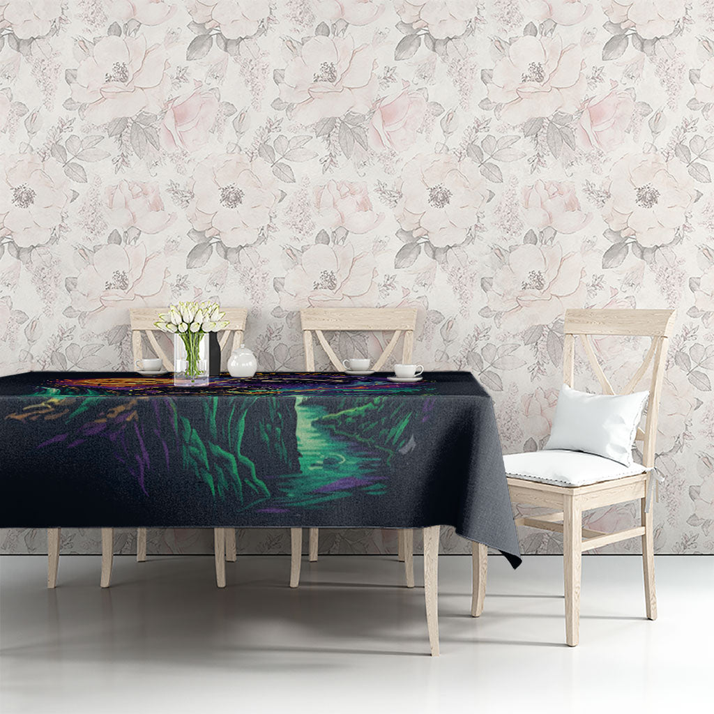 Halloween Raccoon Spooky Jim-BOO-Thy Witch Tablecloth