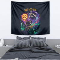 Halloween Raccoon Spooky Jim-BOO-Thy Witch Tapestry