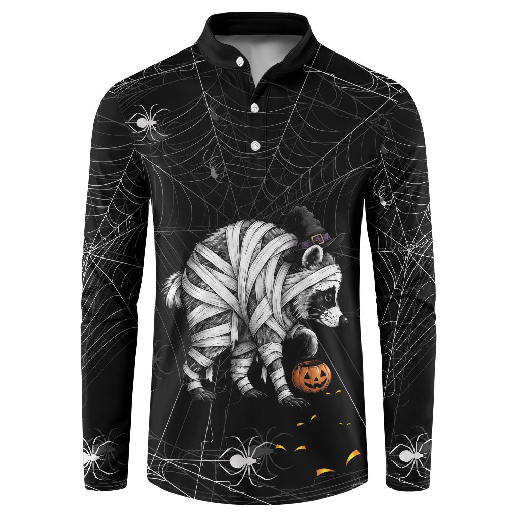Jiboothy Mummy Raccoon Halloween Button Sweatshirt Cute Spooky Jimothy Viral