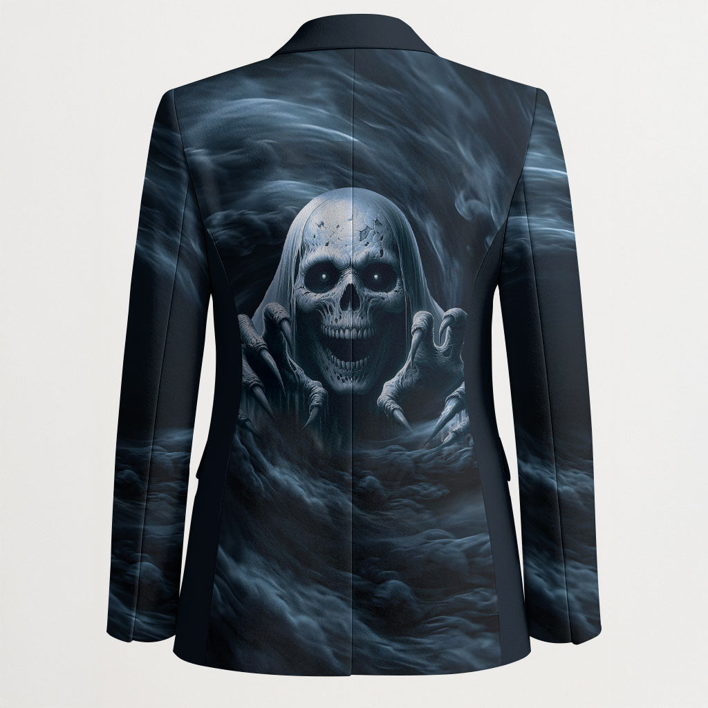 Scary 3D Illusion Horror Skull Blazer