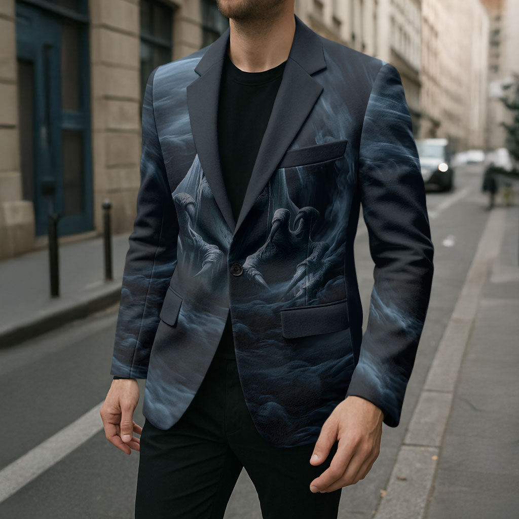 Scary 3D Illusion Horror Skull Blazer