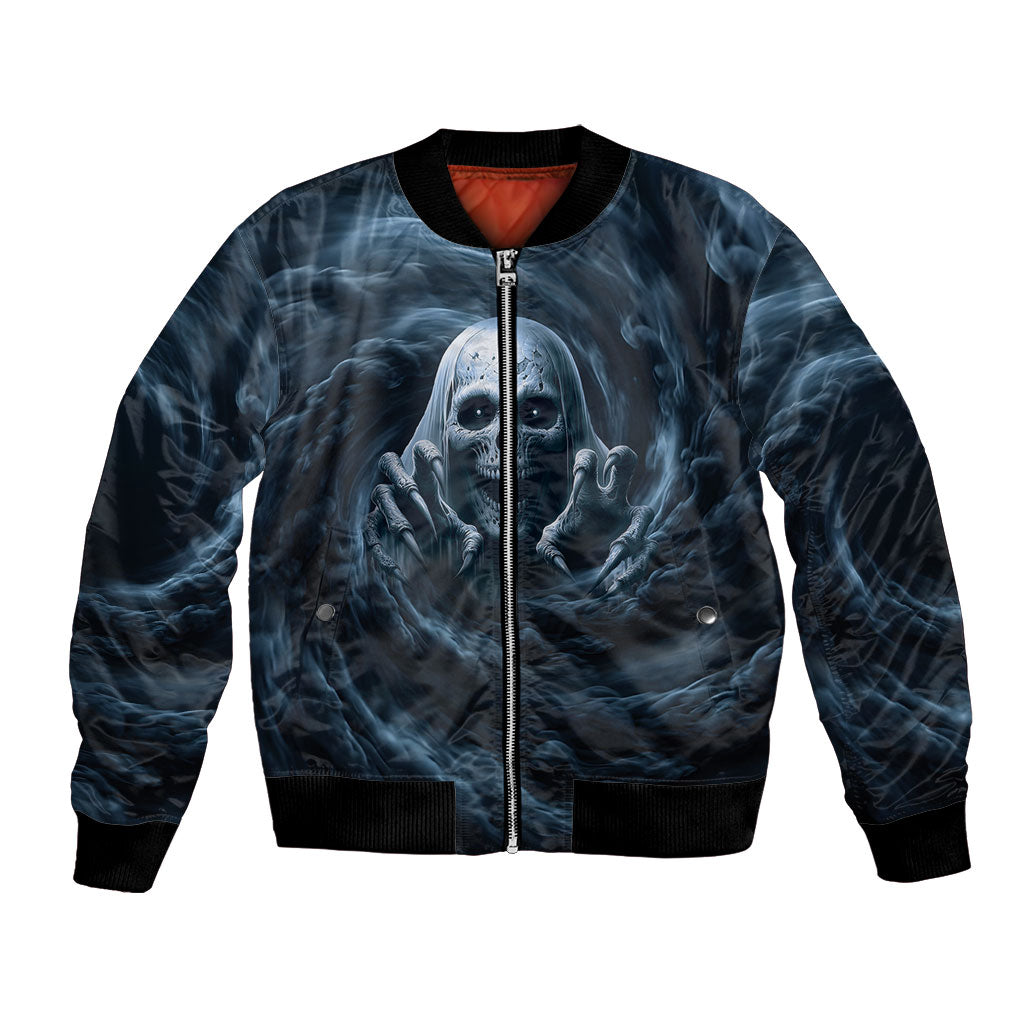 Scary 3D Illusion Horror Skull Bomber Jacket
