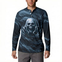 Scary 3D Illusion Horror Skull Button Sweatshirt