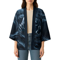 Scary 3D Illusion Horror Skull Kimono