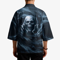 Scary 3D Illusion Horror Skull Kimono
