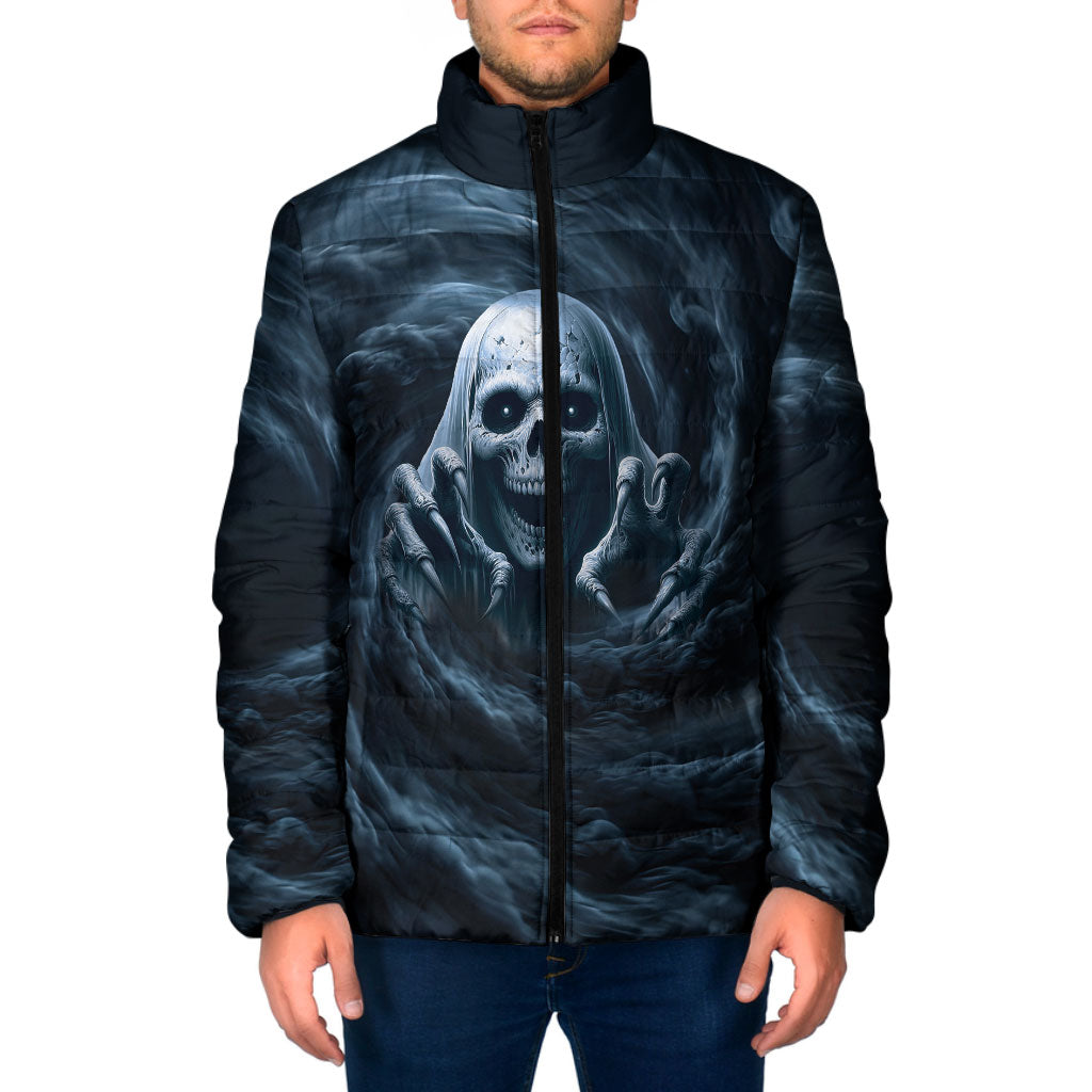 Scary 3D Illusion Horror Skull Padded Jacket