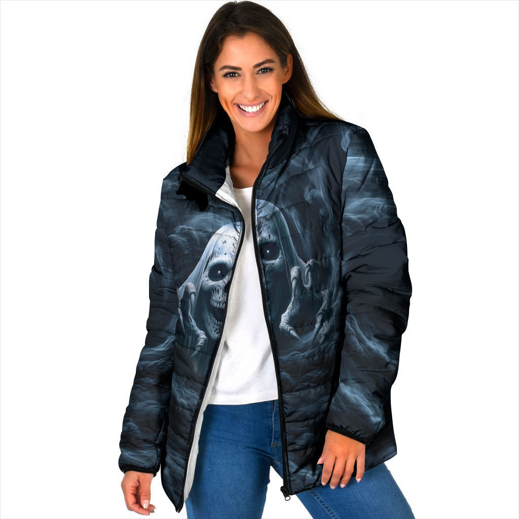 Scary 3D Illusion Horror Skull Padded Jacket