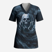 Scary 3D Illusion Horror Skull Scrub Top