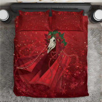 Merry Creepmas Mari Lwyd Bedding Set Folklore Ghost Horse Christmas - Wonder Print Shop