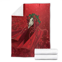 Merry Creepmas Mari Lwyd Blanket Folklore Ghost Horse Christmas - Wonder Print Shop