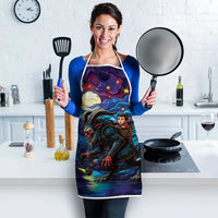 Stained Glass Krampus Apron Gothic Christmas Myth - Wonder Print Shop